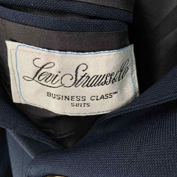 Vintage Levi Strauss Blazer Jacket Mens Sz 44R USA Made Blue Gold Buttons - Picture 12 of 16